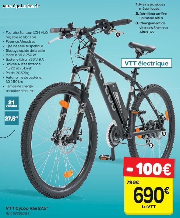 Velo assistance electrique pliable carrefour