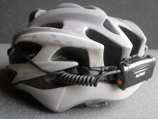 Eclairage casque de velo