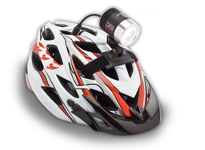 Lampe pour casque velo