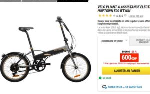 Velo electrique pliant b'twin decathlon