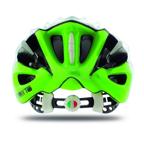 Casque vélo vert blanc rouge