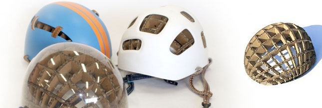 Casque vélo papier