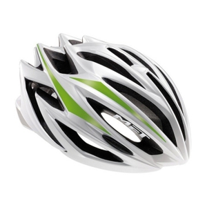 Casque velo vert et blanc
