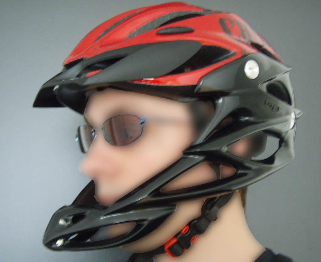 Casque vélo mentonière