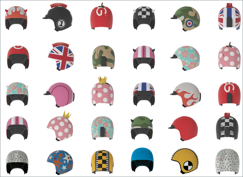 Crete pour casque velo