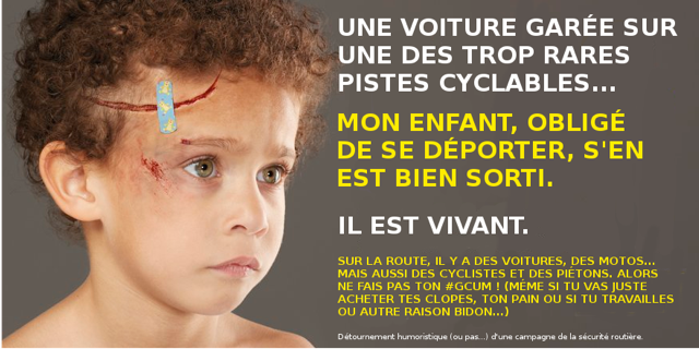 Chute velo sans casque