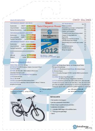Velo electrique giant twist elegance