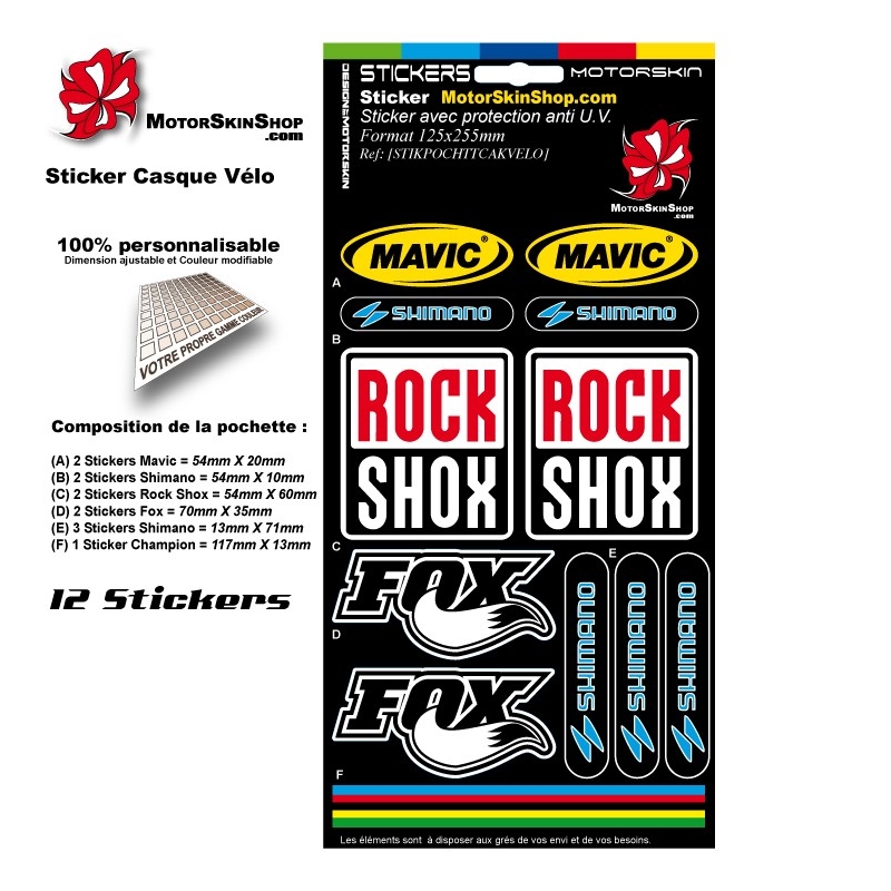 Sticker pour casque velo