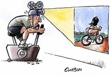 Dessin humoristique velo appartement