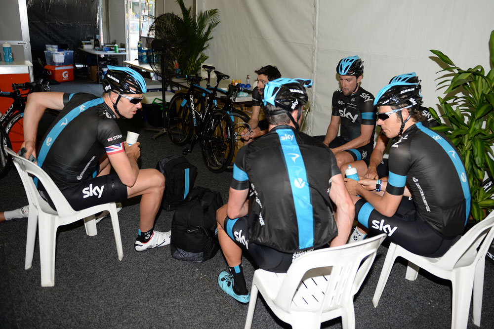 Casque velo team sky