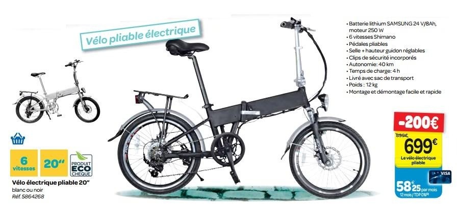 Batterie velo electrique carrefour