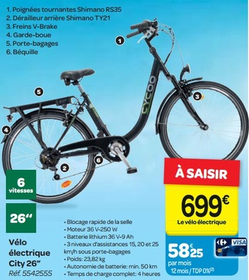 Vtt electrique chez carrefour