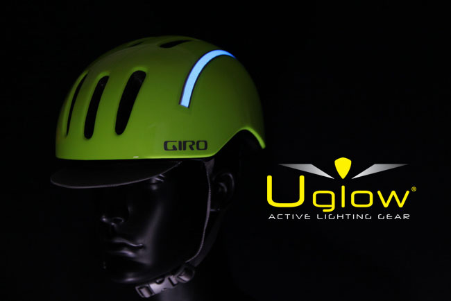 Lumiere sur casque velo