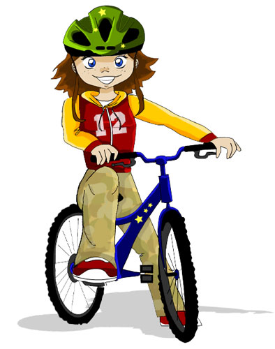 Coloriage vélo casque