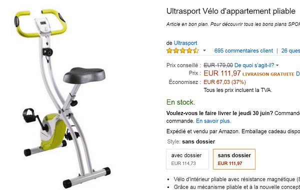 Velo appartement pliable pas cher