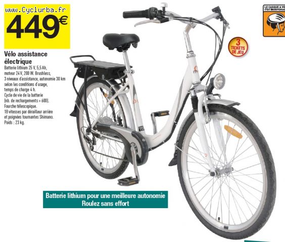 Velo a assistance electrique carrefour