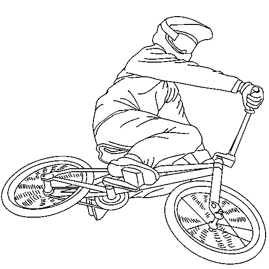 Casque velo coloriage