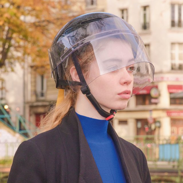 Casque velo femme avec visiere
