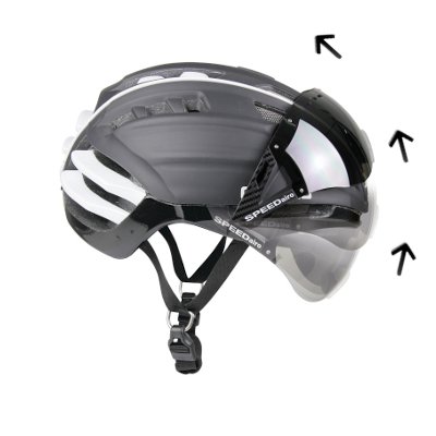 Casque vélo route avec visière