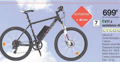 Velo electrique pliant cycoo carrefour