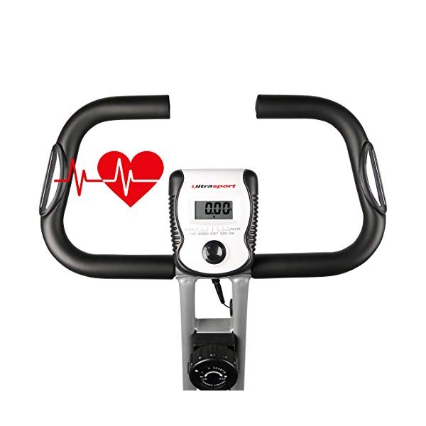 Ultrasport f-bike 150/200b vélo d'appartement pliant avec capteurs de pouls à la main,