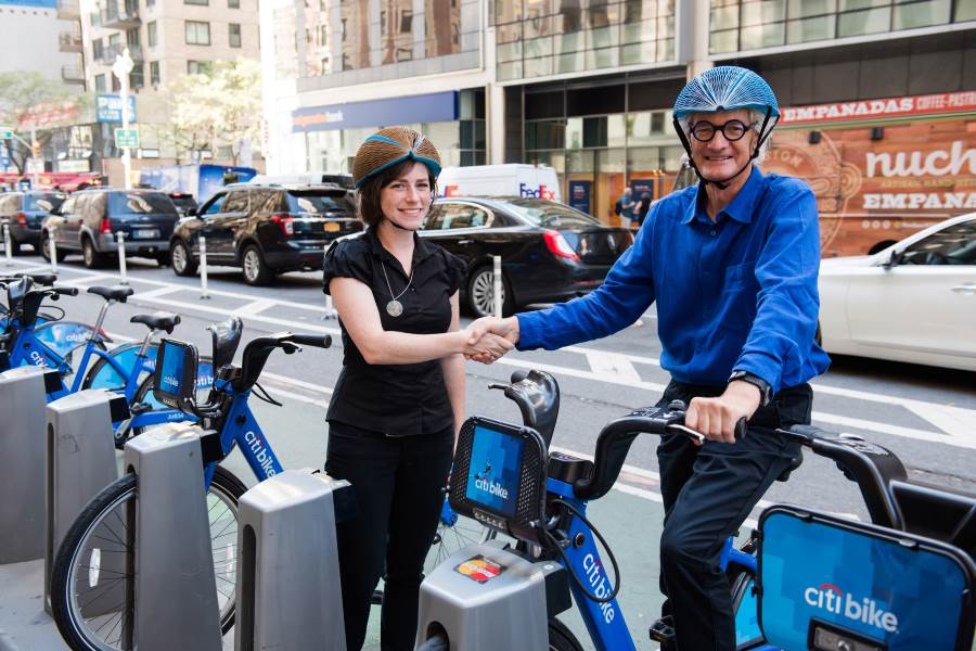 Casque velo pliant carton