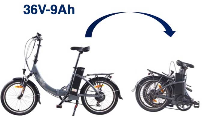 Velo electrique pliant moov'in 36v