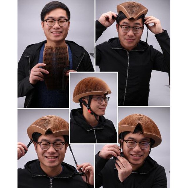 Casque velo pliant carton