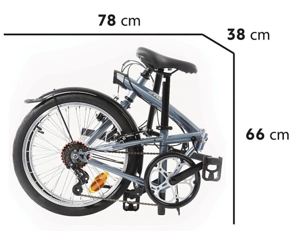 Vélo pliant tilt 120 bleu b'twin