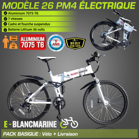 Velo pliant blanc