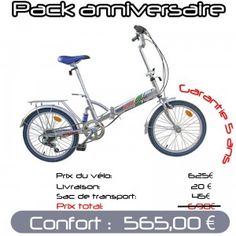 Vélo pliant blanc marine 20pm3