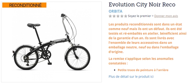 Velo pliant reconditionne