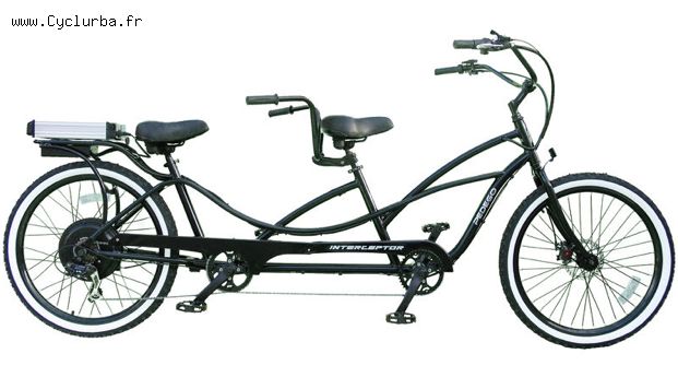 Velo tandem pliant electrique