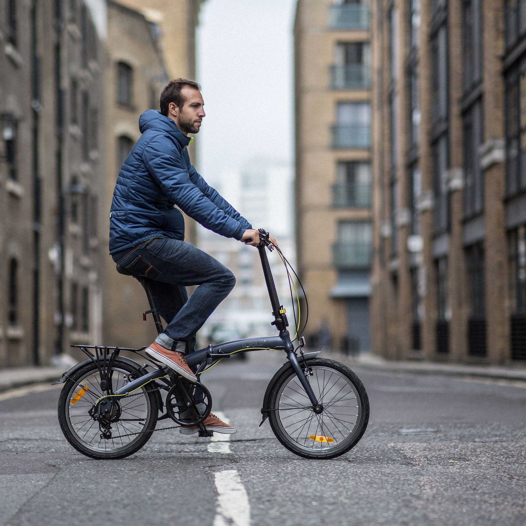 Velo pliant tilt 100 noir b'twin