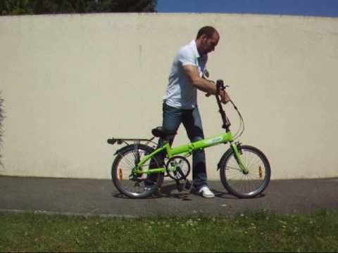 Velo pliant tilt 500 jaune b'twin