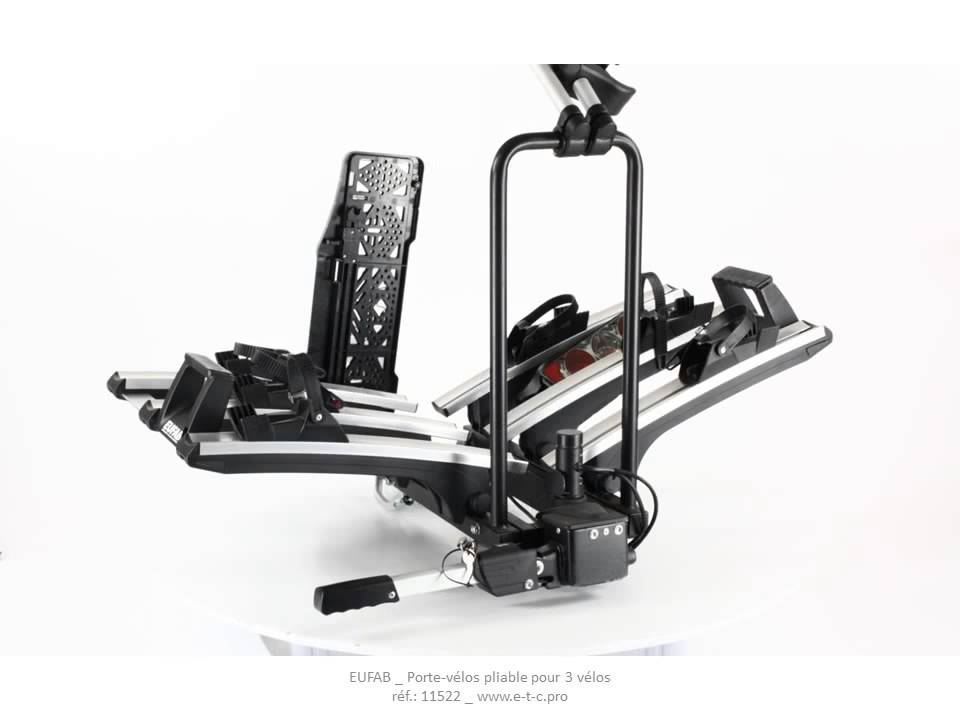 Porte velo attelage pliant