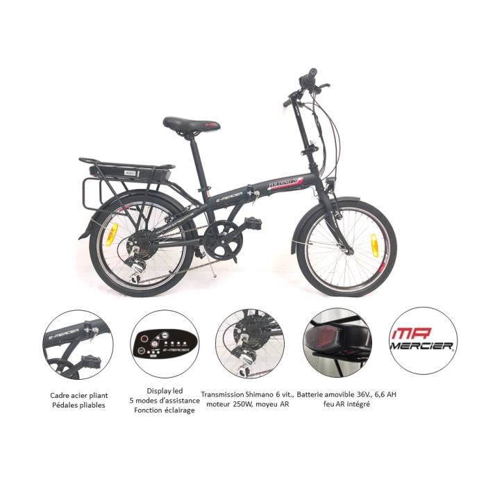 E-road vélo electrique adulte pliant t-bike 20