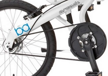 Vélo électrique pliant courroie