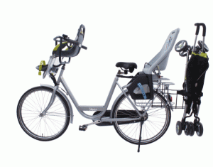 Siège bébé sur vélo pliant