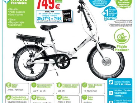 Velo electrique pliant cora