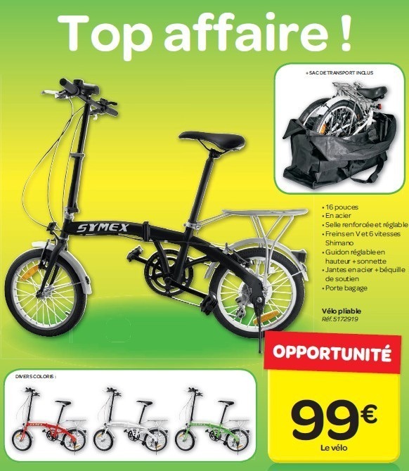 Vélo pliant leclerc