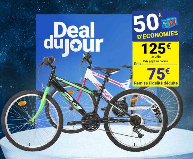 Velo pliant chez carrefour