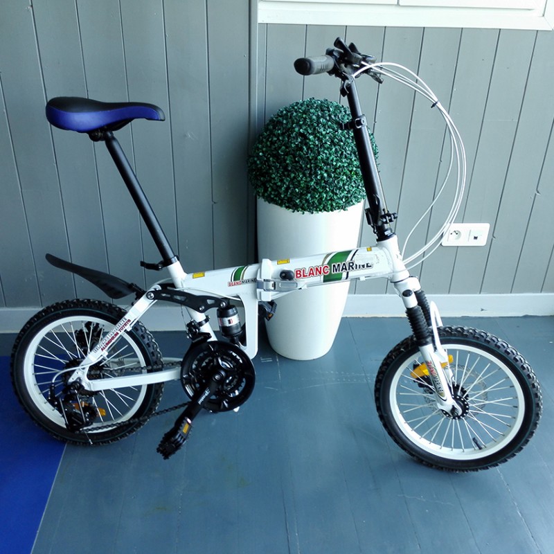 Vélo pliant blanc marine
