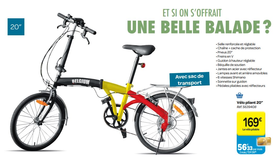 Vélo pliant carrefour