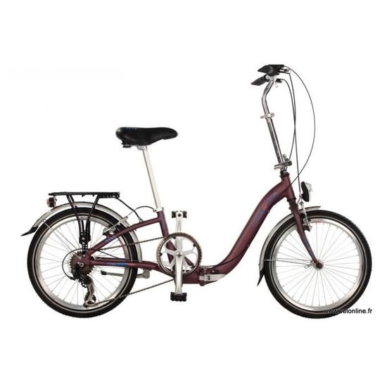 Vélo pliant bordeaux
